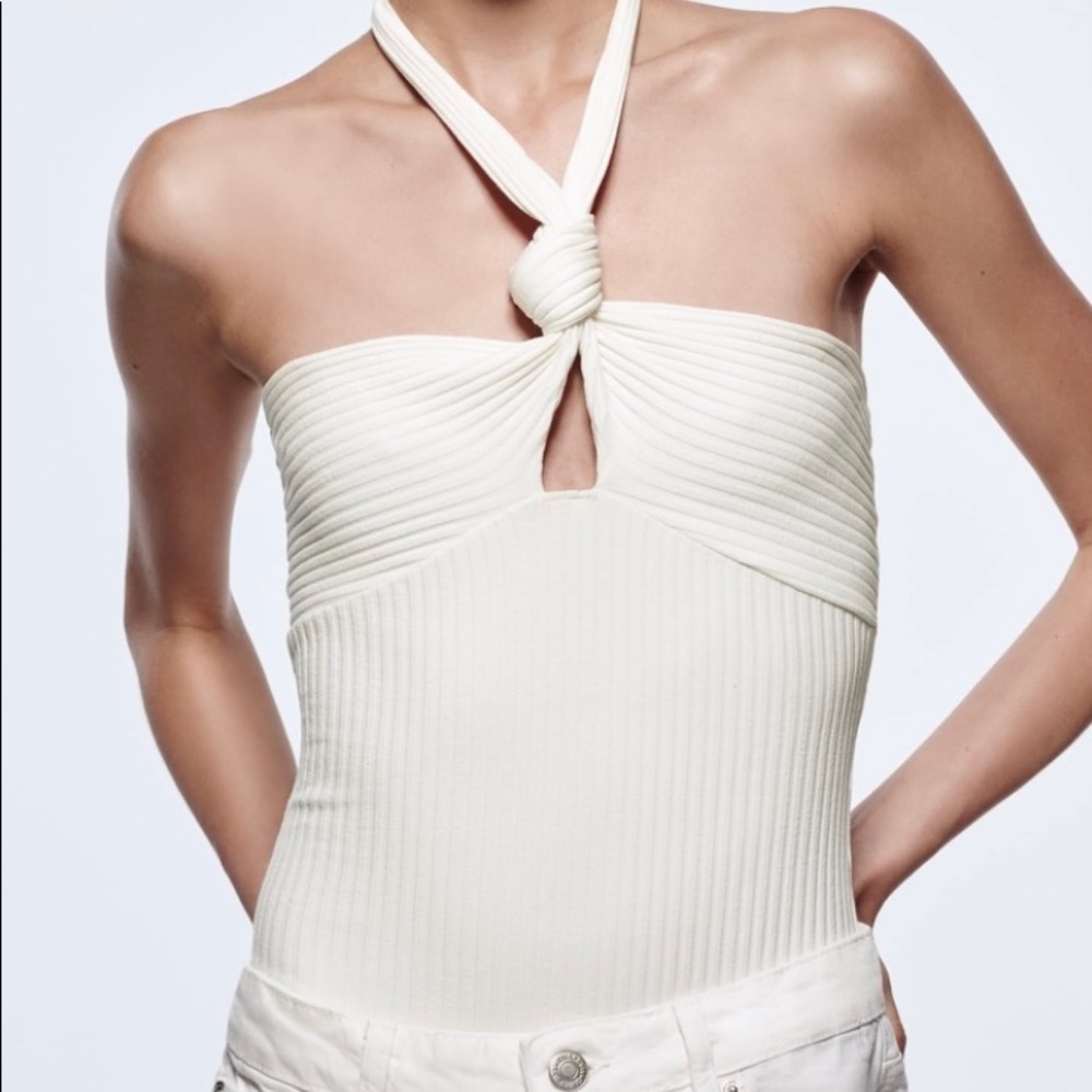 ZARA KNOTTED RIB BODYSUIT